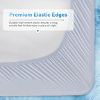 LINENLINK Cooling Fitted Sheet 1 Piece – Arc-Chill Tech Q-Max>0.5, Cool-to-Touch & Silky Smooth Fabric, 40cm Deep Pocket for Hot Sleepers & Night Sweats