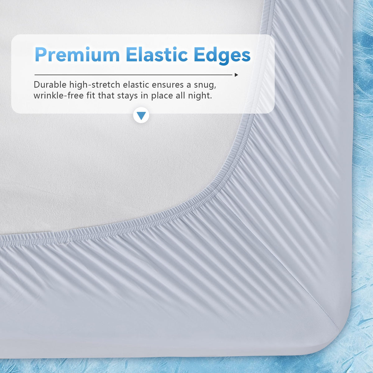 LINENLINK Cooling Fitted Sheet 1 Piece – Arc-Chill Tech Q-Max>0.5, Cool-to-Touch & Silky Smooth Fabric, 40cm Deep Pocket for Hot Sleepers & Night Sweats