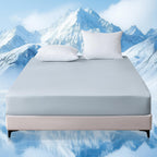 LINENLINK Cooling Fitted Sheet 1 Piece – Arc-Chill Tech Q-Max>0.5, Cool-to-Touch & Silky Smooth Fabric, 40cm Deep Pocket for Hot Sleepers & Night Sweats
