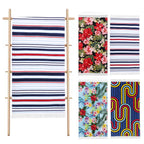 LINENLINK 100% Cotton Beach Towel - HAWAII Pattern Sand Free Beach Blanket Soft and Absorbent Towels for Swimming, Sports, Beach, Gym, Travel