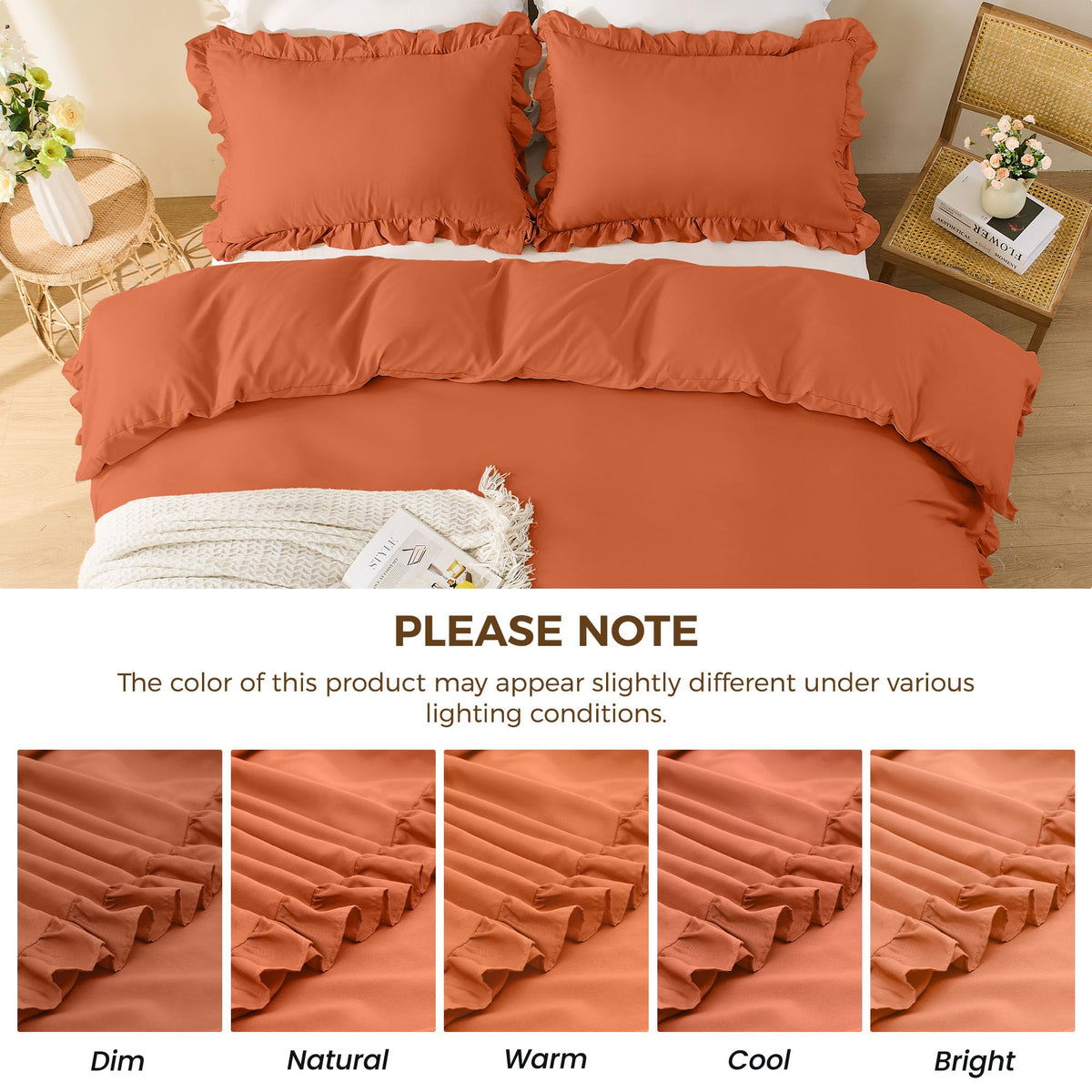 LINENLINK Romantic Ruffle Microfibre Quilt Cover Set