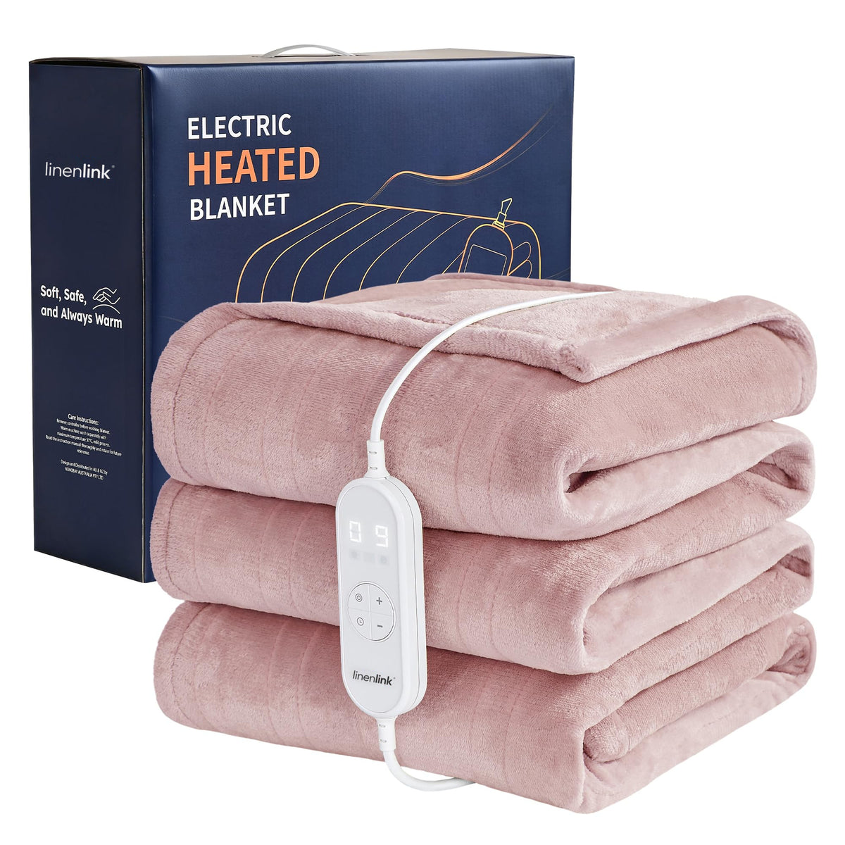 LINENLINK Electric Blanket Heated Flannel Fleece Rug