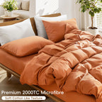 LINENLINK Vintage Washed Microfibre Quilt Cover Set