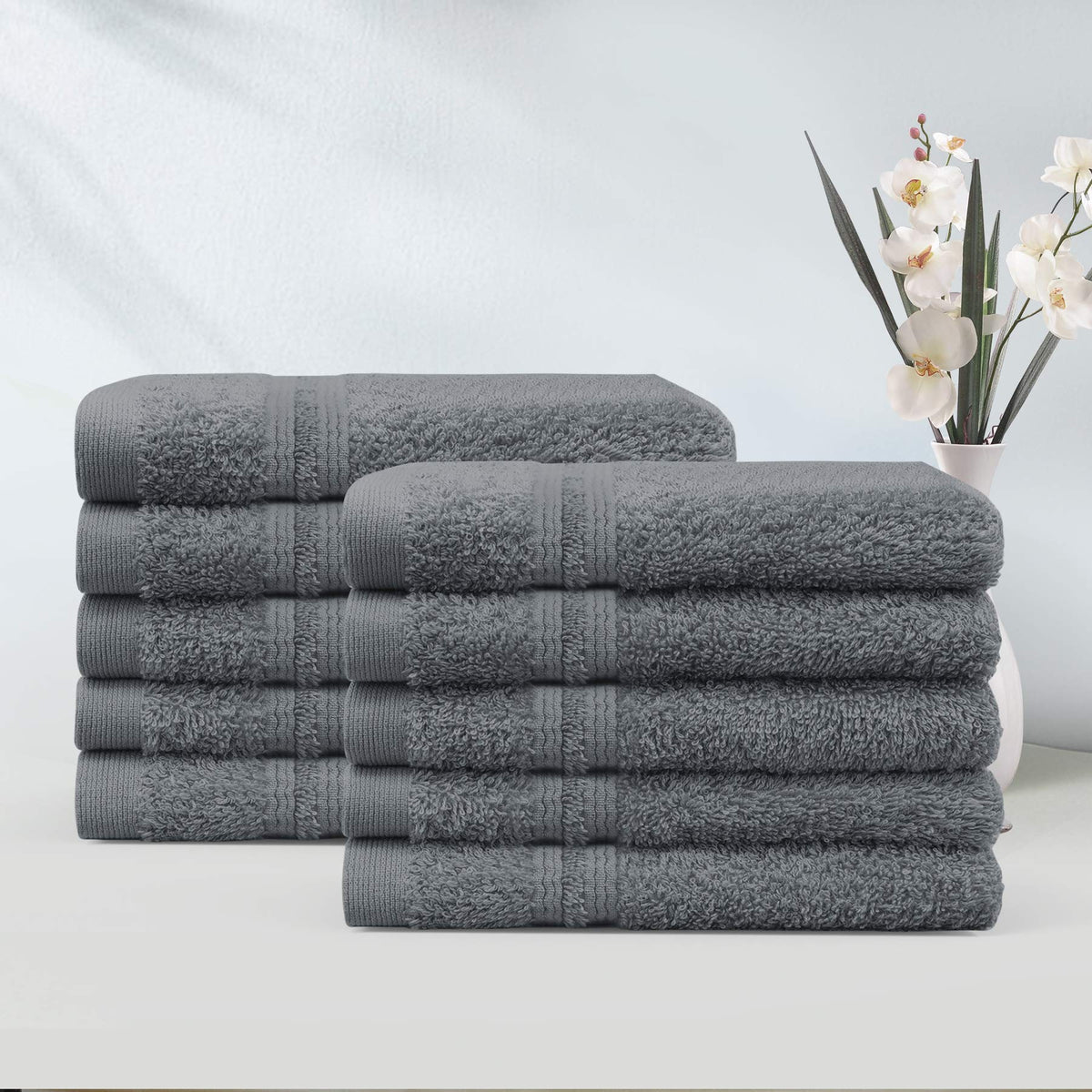 LINENLINK 100% Cotton Face Washers Towels, 10 Pack