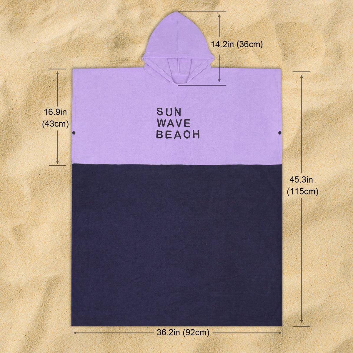 LINENLINK Surf Poncho Changing Robe with Hood Quick Dry Microfiber Changing Towel for Outdoor Surfing Men Women