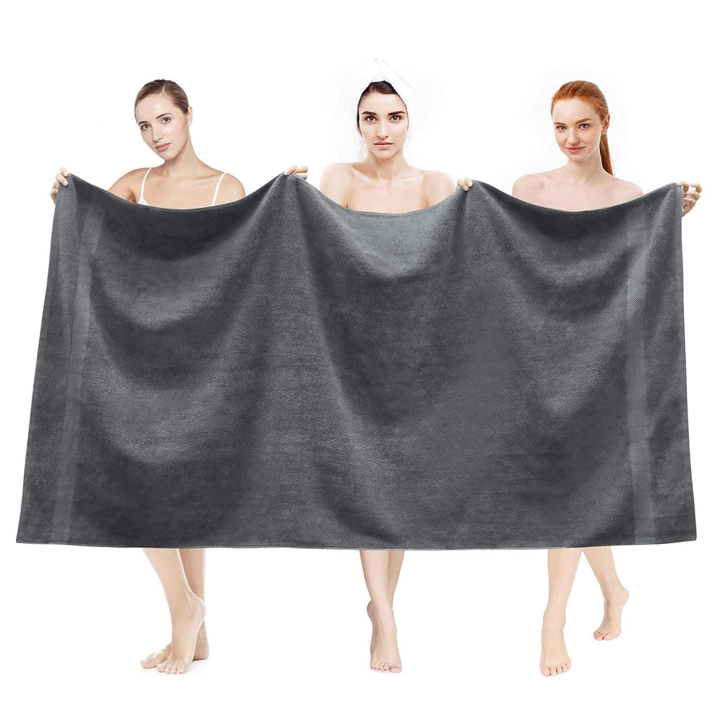 LINENLINK 100% Cotton Extra Large Bath Sheets, 2 Pack