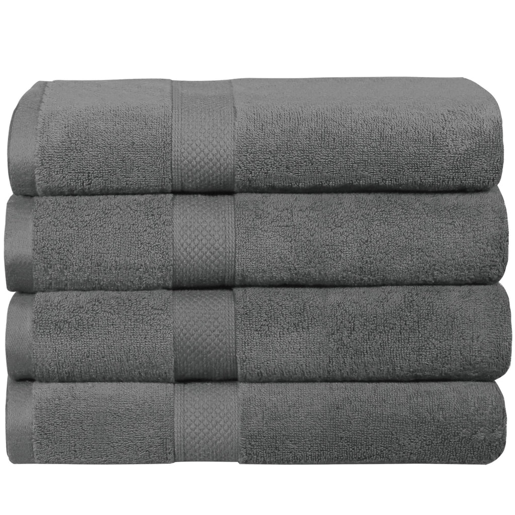 LINENLINK 100% Cotton Bath Towels, 4 Pack