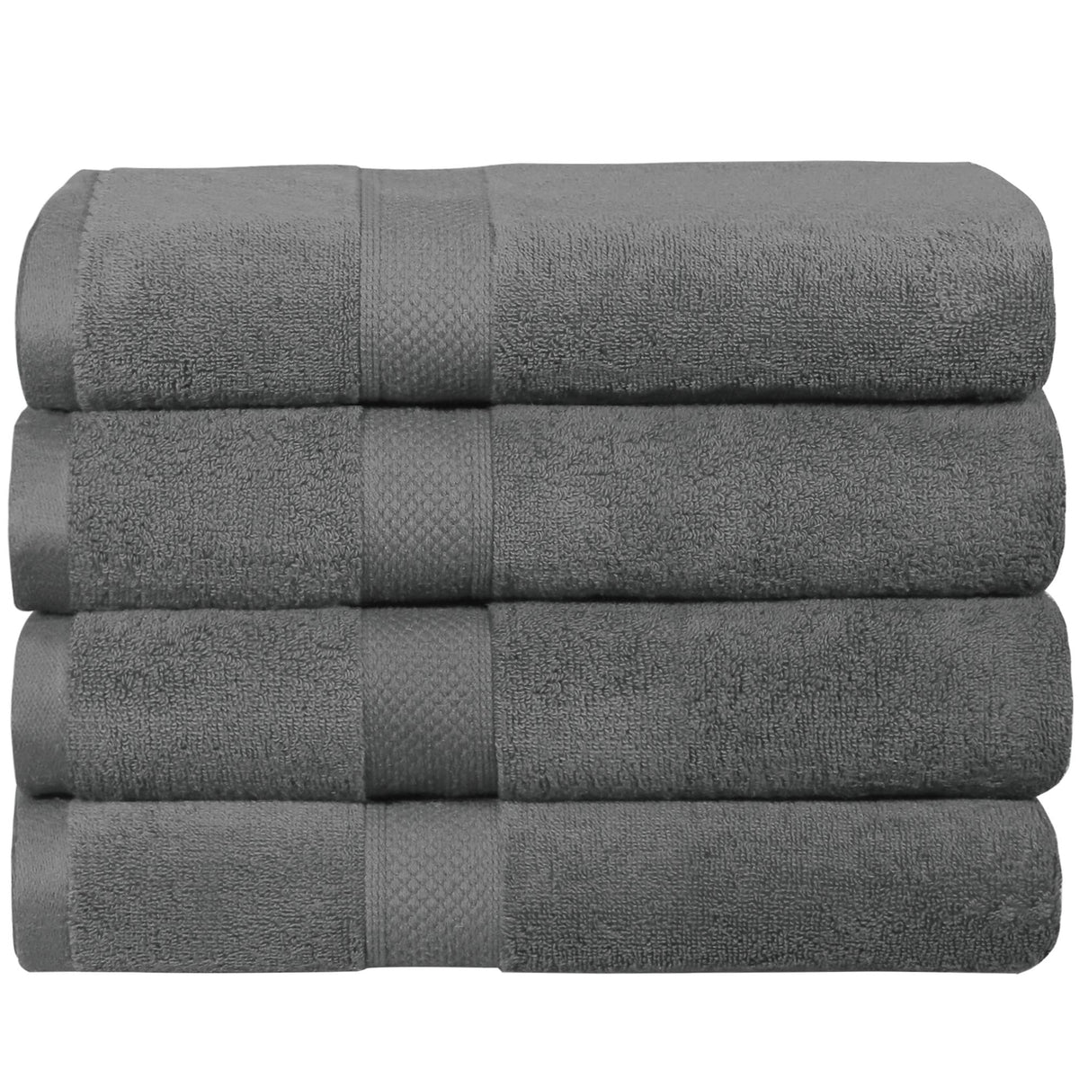 LINENLINK 100% Cotton Bath Towels, 4 Pack