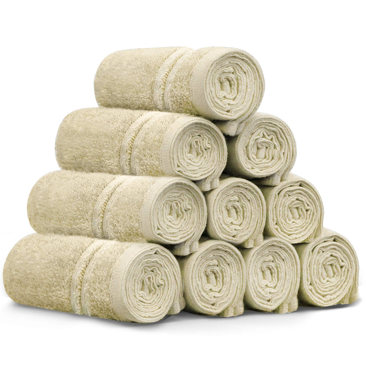 LINENLINK 100% Cotton Face Washers Towels, 10 Pack