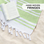 LINENLINK 100% Cotton Turkish Beach Towel, Oversized Absorbent Towels, Sand-Free, Quick Dry & Lightweight Pool Towel for Swimming, Travel, Holiday