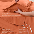 LINENLINK Romantic Ruffle Microfibre Quilt Cover Set