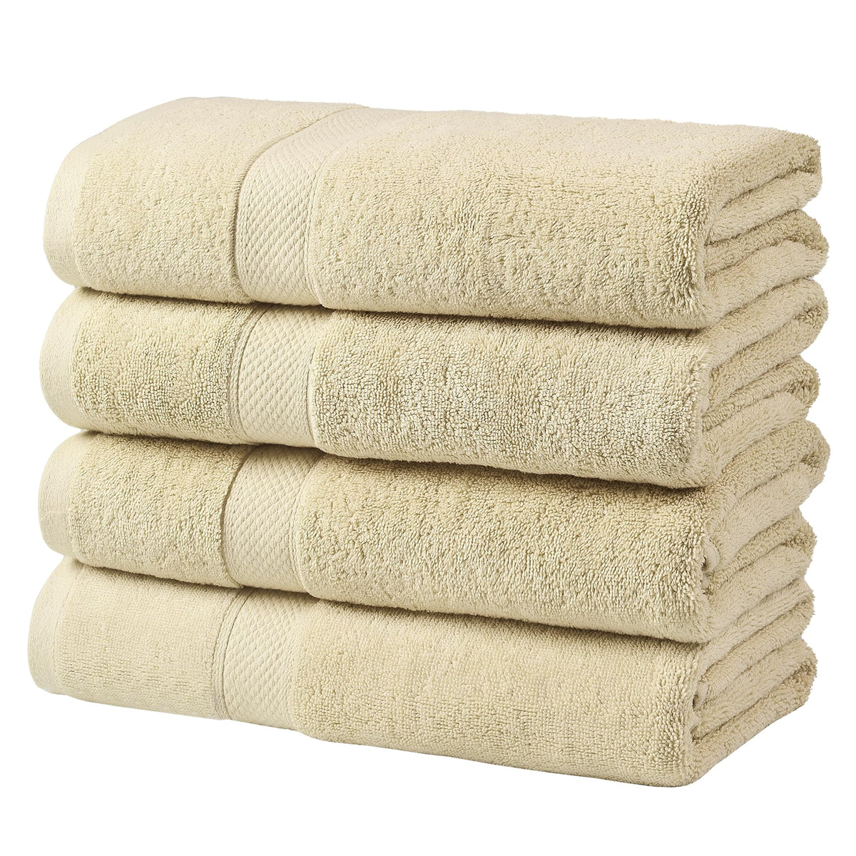 LINENLINK 100% Cotton Bath Towels, 4 Pack