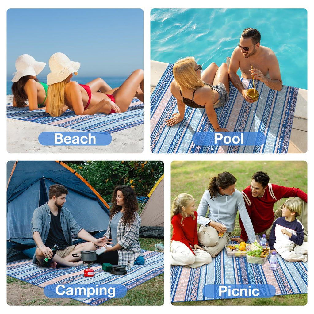 LINENLINK Oversized Microfiber Beach Towel- Extra Large Size Quick Dry Sand Free Camping Blanket Travel Swim Yoga Mat