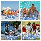 LINENLINK Oversized Microfiber Beach Towel- Extra Large Size Quick Dry Sand Free Camping Blanket Travel Swim Yoga Mat