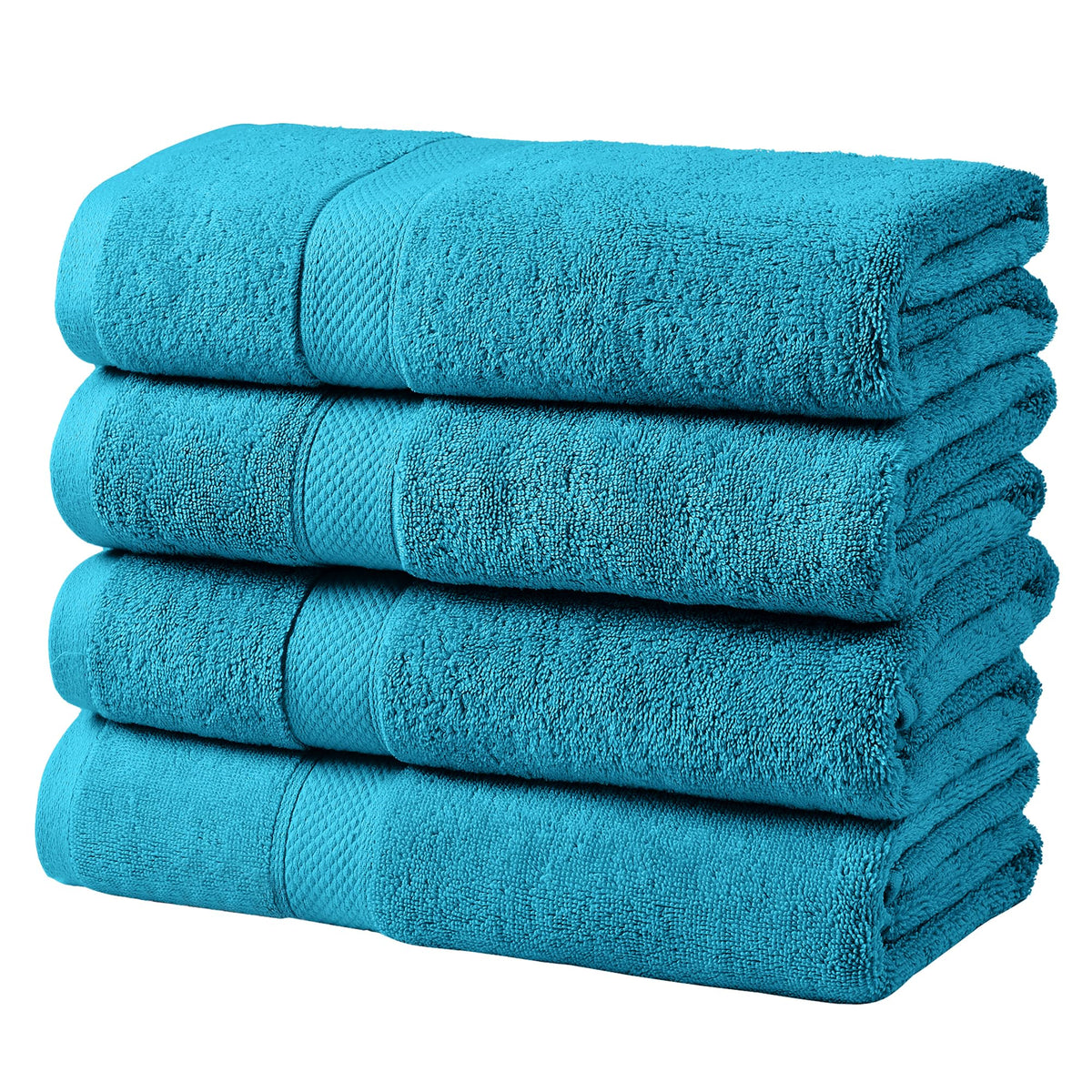 LINENLINK 100% Cotton Bath Towels, 4 Pack