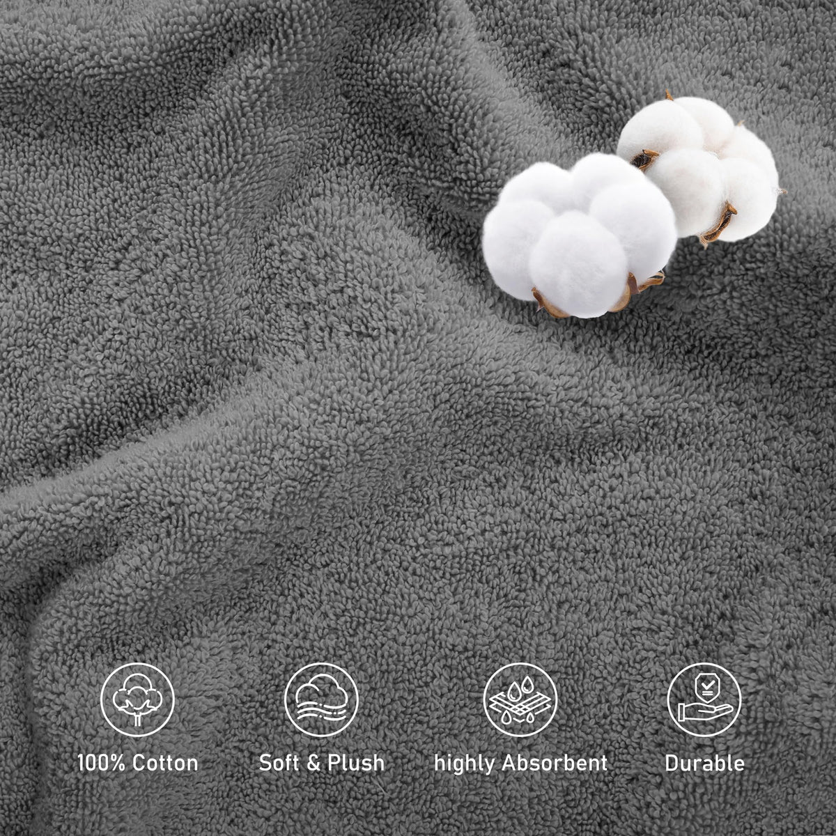 LINENLINK 100% Cotton Extra Large Bath Sheets, 2 Pack
