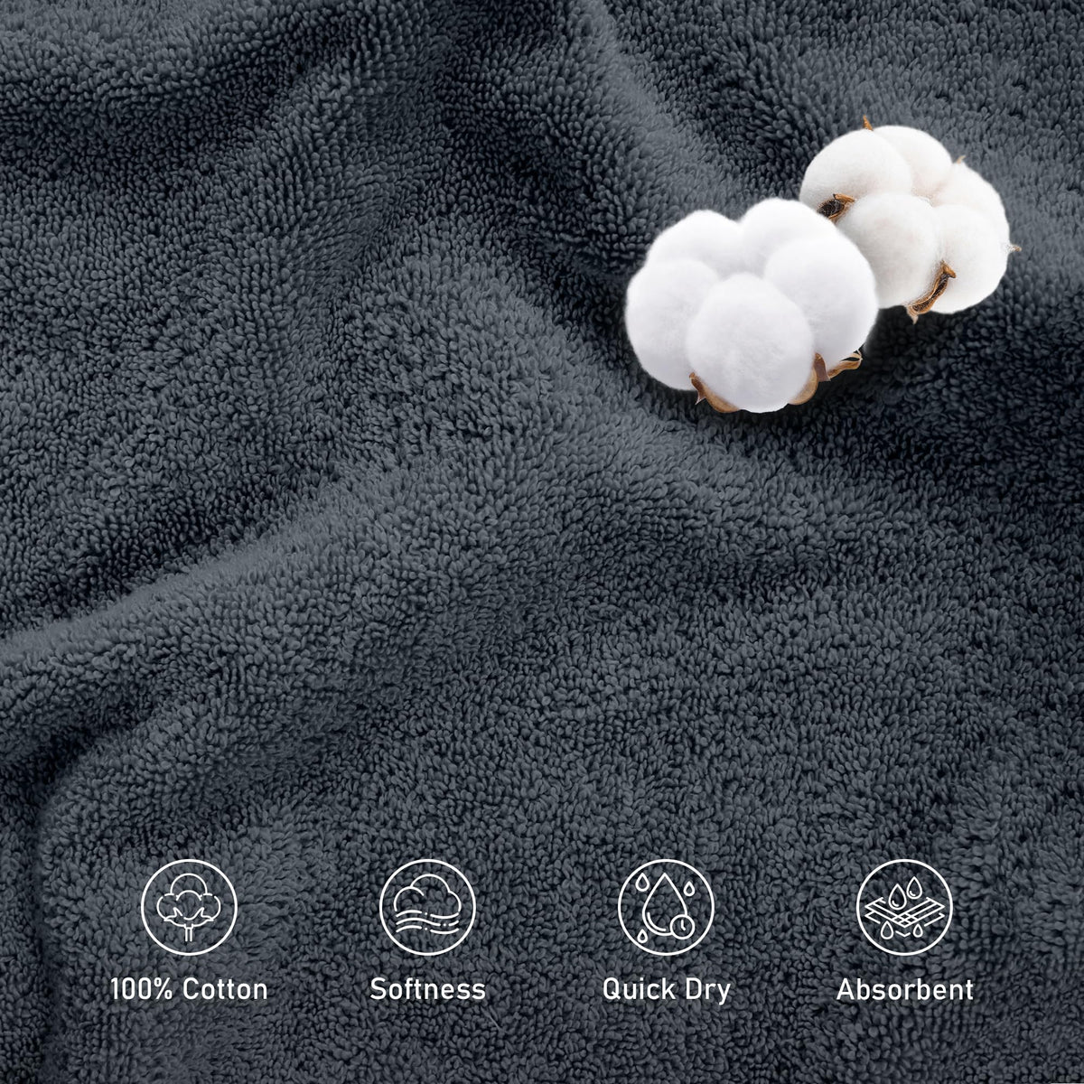 LINENLINK 100% Cotton Extra Large Bath Sheets, 2 Pack