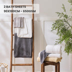 LINENLINK 100% Cotton Extra Large Bath Sheets, 2 Pack