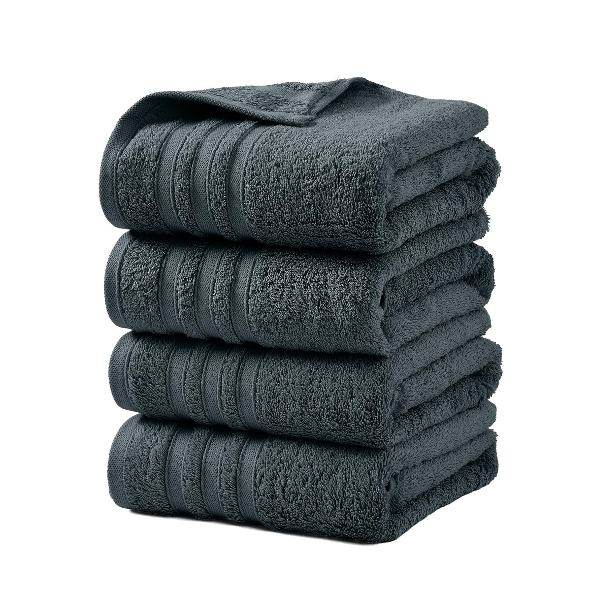 LINENLINK 100% Cotton Bath Towels, 4 Pack