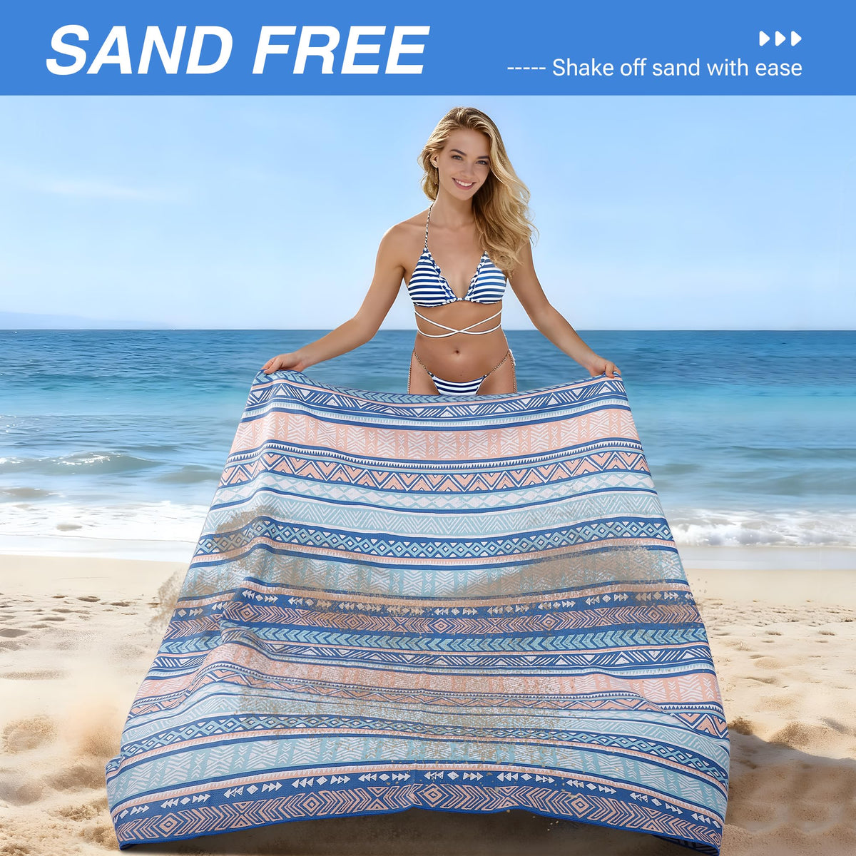 LINENLINK Oversized Microfiber Beach Towel- Extra Large Size Quick Dry Sand Free Camping Blanket Travel Swim Yoga Mat