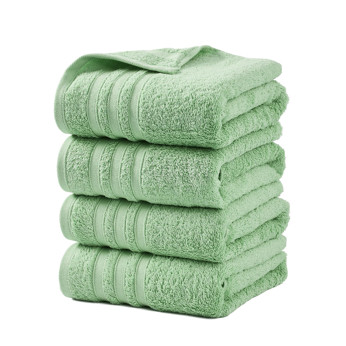 LINENLINK 100% Cotton Bath Towels, 4 Pack