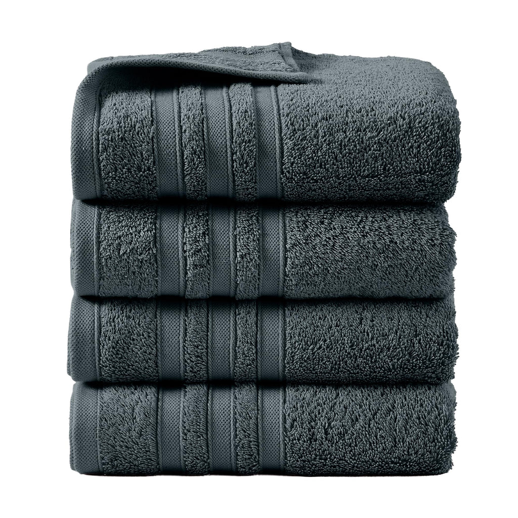 LINENLINK 100% Cotton Bath Towels, 4 Pack