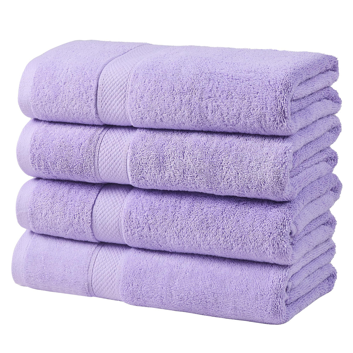 LINENLINK 100% Cotton Bath Towels, 4 Pack